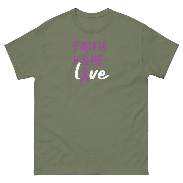 Hodgkin's Lymphoma Faith Tee - JohnVsGBMMilitary GreenS