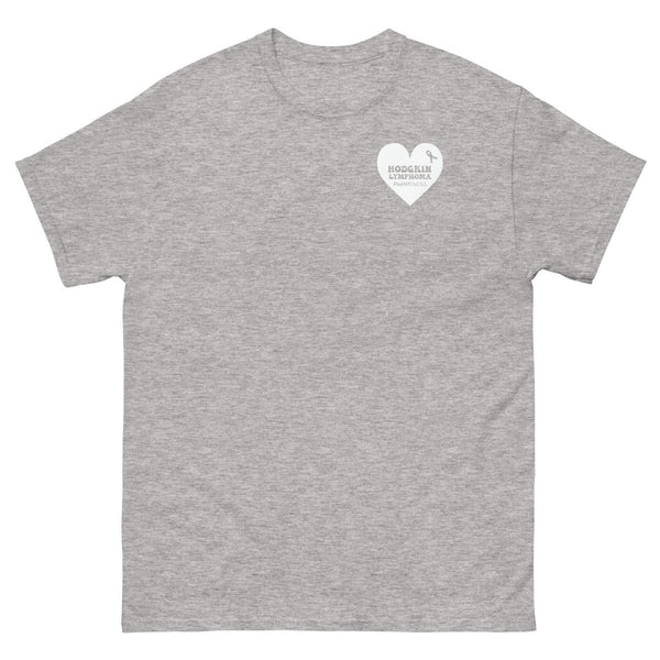 Hodgkin's Lymphoma Heart Tee - JohnVsGBMSport GreyS
