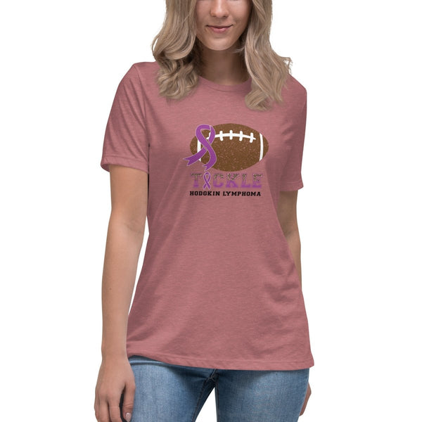 Hodgkin's Lymphoma Women's Brn Tackle Tee - JohnVsGBMHeather MauveS