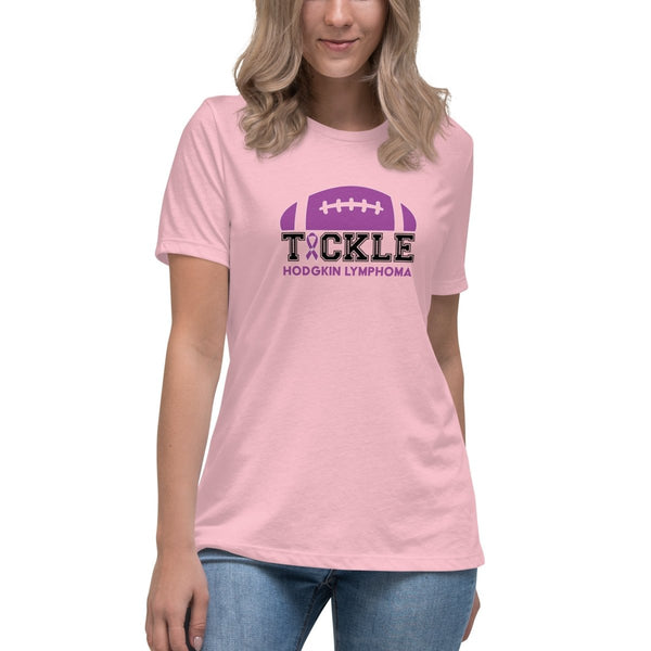 Hodgkin's Lymphoma Women's Tackle Tee - JohnVsGBMPinkS
