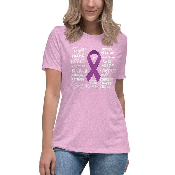 Hodgkin's Lymphoma Women's Words Tee - JohnVsGBMHeather Prism LilacS