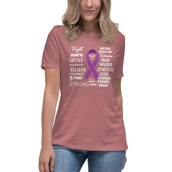 Hodgkin's Lymphoma Women's Words Tee - JohnVsGBMHeather MauveS