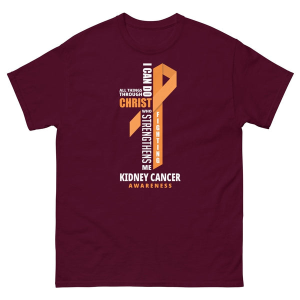 Kidney Cancer Through Christ Tee - JohnVsGBMMaroonS