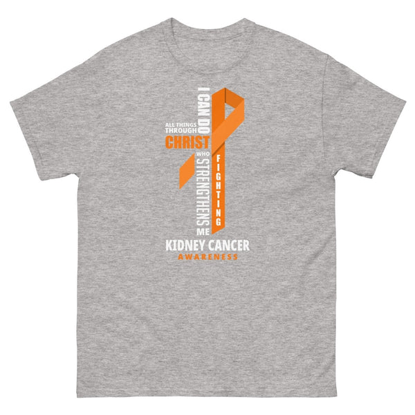 Kidney Cancer Through Christ Tee - JohnVsGBMSport GreyS