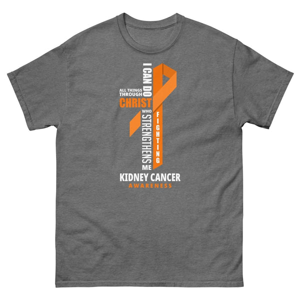 Kidney Cancer Through Christ Tee - JohnVsGBMGraphite HeatherS