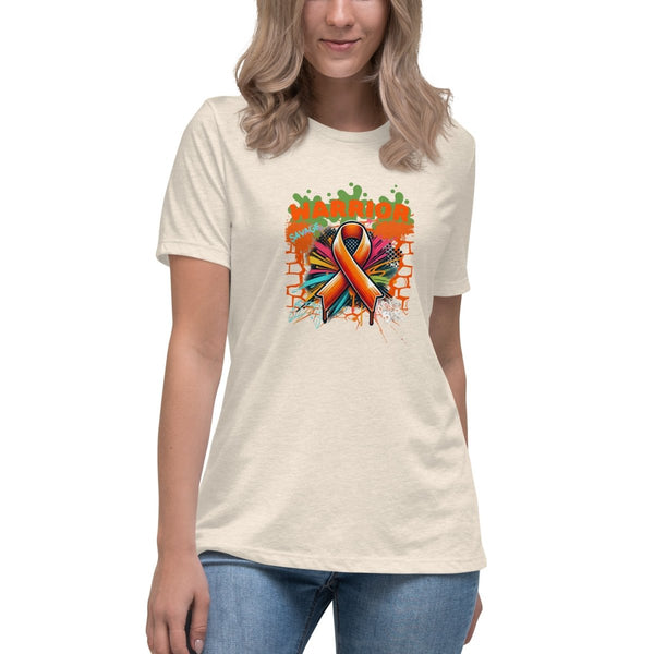 Kidney Cancer Women's Graffiti Tee - JohnVsGBMHeather Prism NaturalS