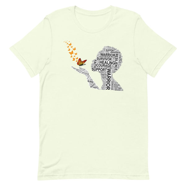 Leukemia Cancer Butterfly Tee - JohnVsGBMCitronXS