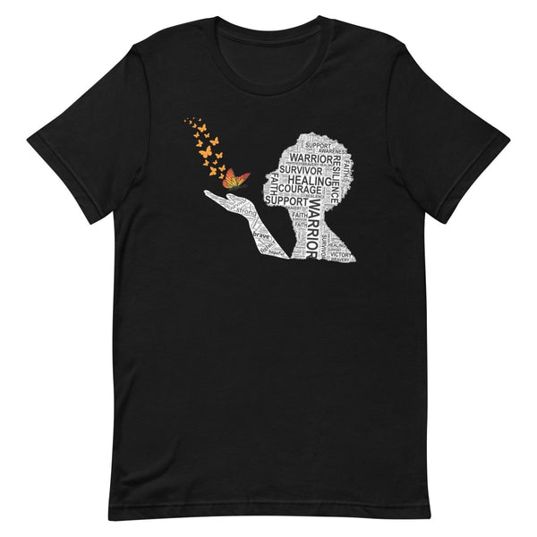 Leukemia Cancer Butterfly Tee - JohnVsGBMBlackXS