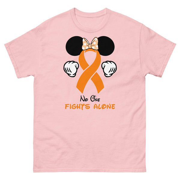 Leukemia Minnie Themed No One Fights Alone Tee - JohnVsGBMLight PinkS