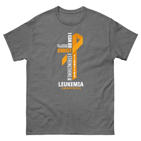 Leukemia Through Christ Tee - JohnVsGBMGraphite HeatherS