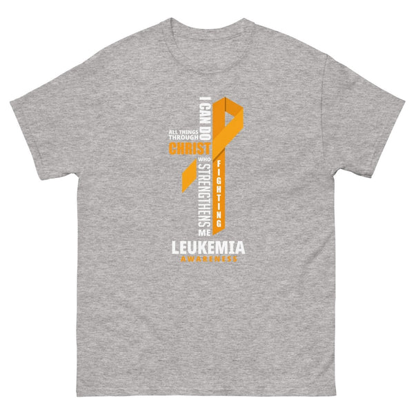 Leukemia Through Christ Tee - JohnVsGBMSport GreyS