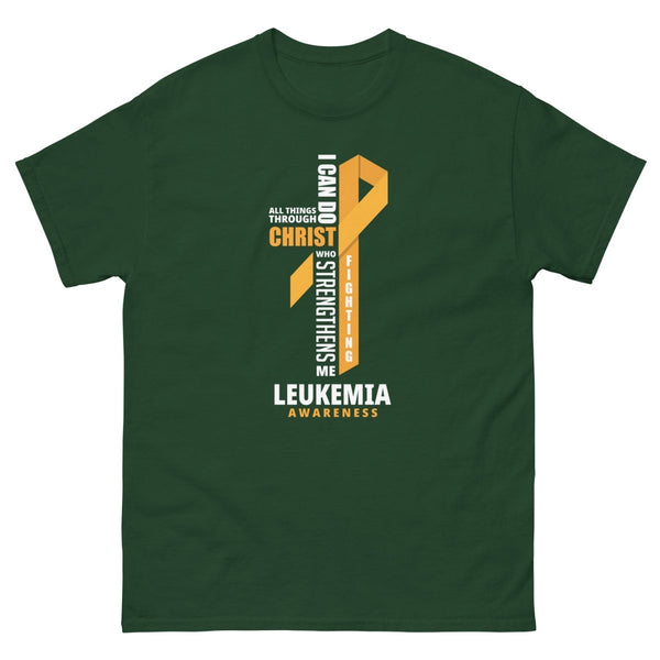 Leukemia Through Christ Tee - JohnVsGBMForest GreenS