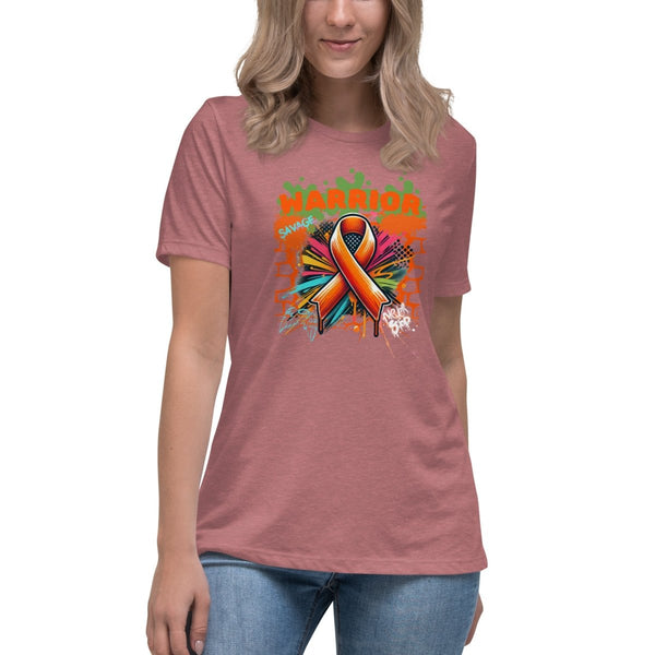 Leukemia Women's Graffiti Tee - JohnVsGBMHeather MauveS