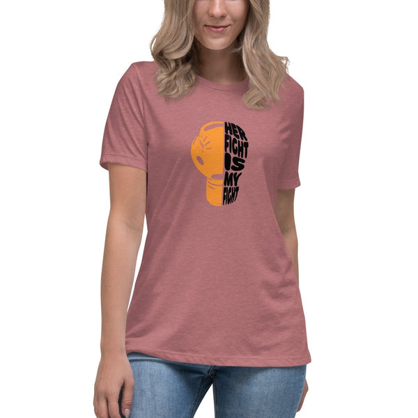Leukemia Women's Her Fight Tee - JohnVsGBMHeather MauveS