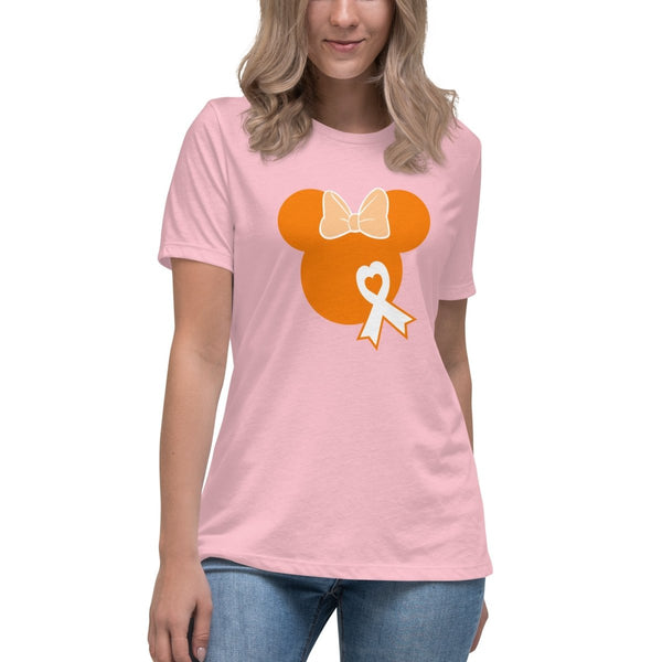 Leukemia Women's Solid Bow Tee - JohnVsGBMPinkS