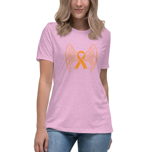 Leukemia Women's Wings Tee - JohnVsGBMHeather Prism LilacS