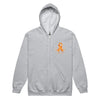 Leukemia Zip Up Survivor Hoodie - JohnVsGBMSport GreyS