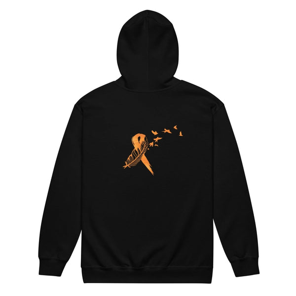 Leukemia Zip Up Survivor Hoodie - JohnVsGBMBlackS