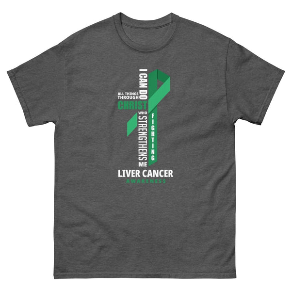 Liver Cancer Through Christ Tee - JohnVsGBMDark HeatherS
