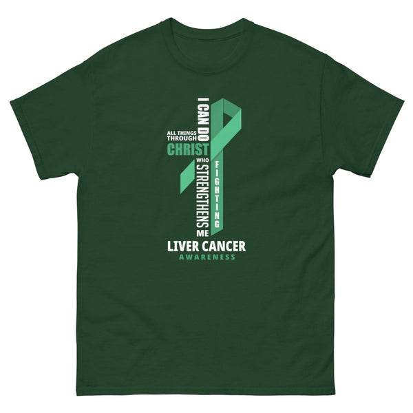 Liver Cancer Through Christ Tee - JohnVsGBMForest GreenS