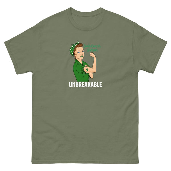 Liver Cancer Unbreakable Tee - JohnVsGBMMilitary GreenS