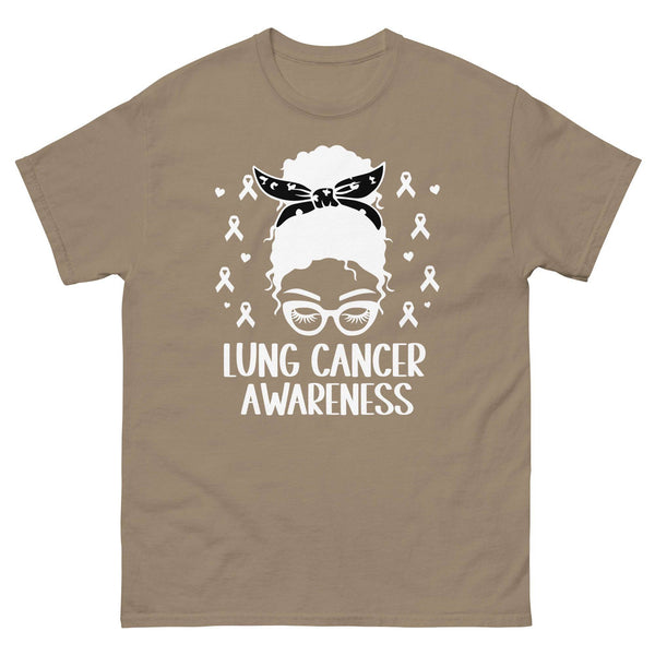 Lung Cancer Awareness Girl Tee - JohnVsGBMBrown SavanaS