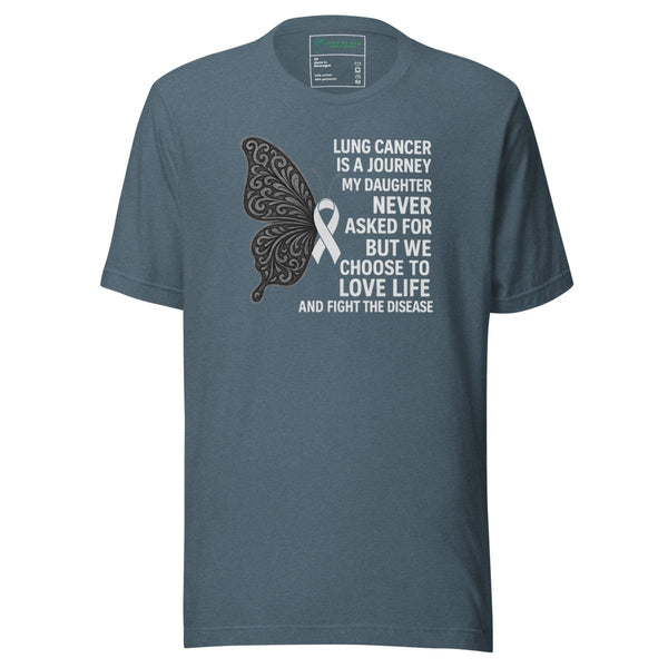 Lung Cancer Butterfly Daughter Tee - JohnVsGBMHeather SlateXS