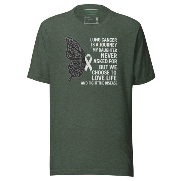 Lung Cancer Butterfly Daughter Tee - JohnVsGBMHeather ForestS