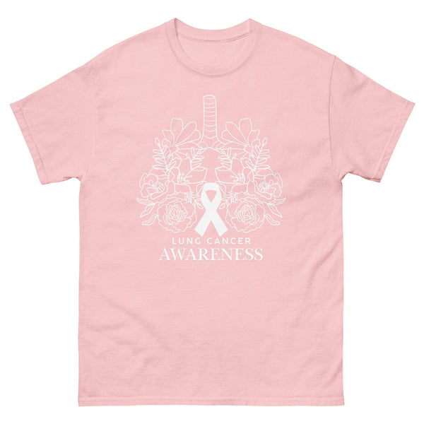 Lung Cancer Flower Lungs Tee - JohnVsGBMLight PinkS