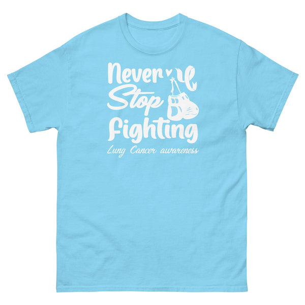 Lung Cancer Never Stop Fighting Tee - JohnVsGBMSkyS