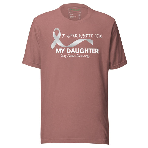 Lung Cancer Our Daughter Tee - JohnVsGBMHeather MauveXS