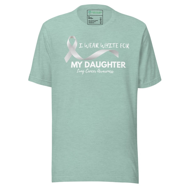 Lung Cancer Our Daughter Tee - JohnVsGBMHeather Prism Dusty BlueXS