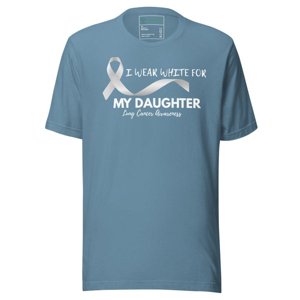 Lung Cancer Our Daughter Tee - JohnVsGBMSteel BlueXS