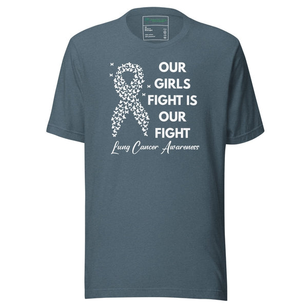 Lung Cancer Our Girl Tee - JohnVsGBMHeather SlateXS
