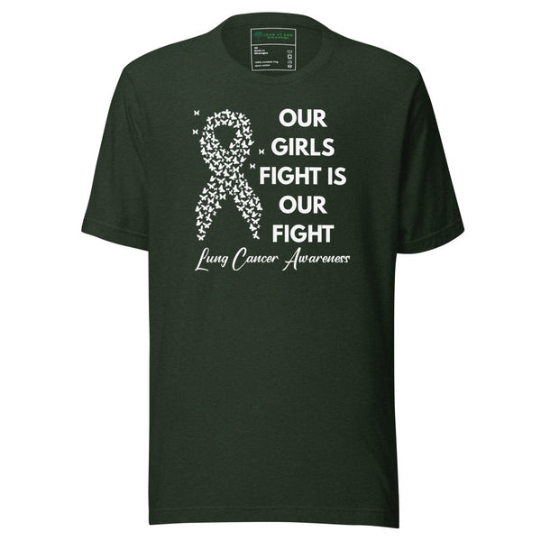 Lung Cancer Our Girl Tee - JohnVsGBMHeather EmeraldXS
