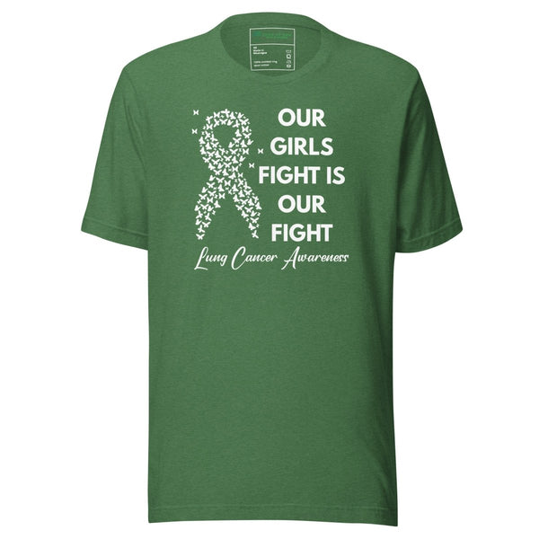 Lung Cancer Our Girl Tee - JohnVsGBMHeather Grass GreenXS