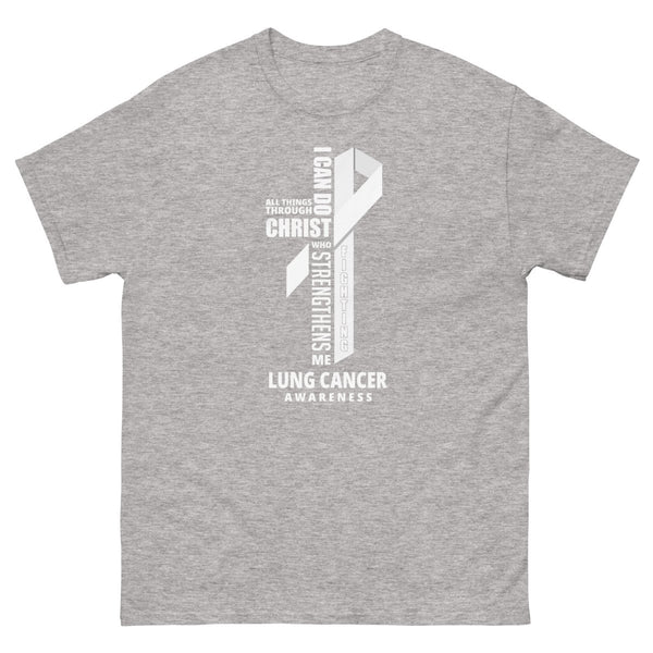 Lung Cancer Through Christ Tee - JohnVsGBMSport GreyS