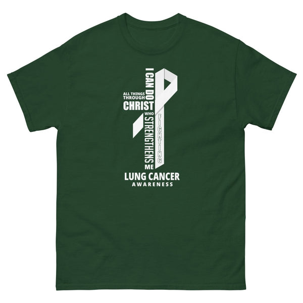 Lung Cancer Through Christ Tee - JohnVsGBMForest GreenS