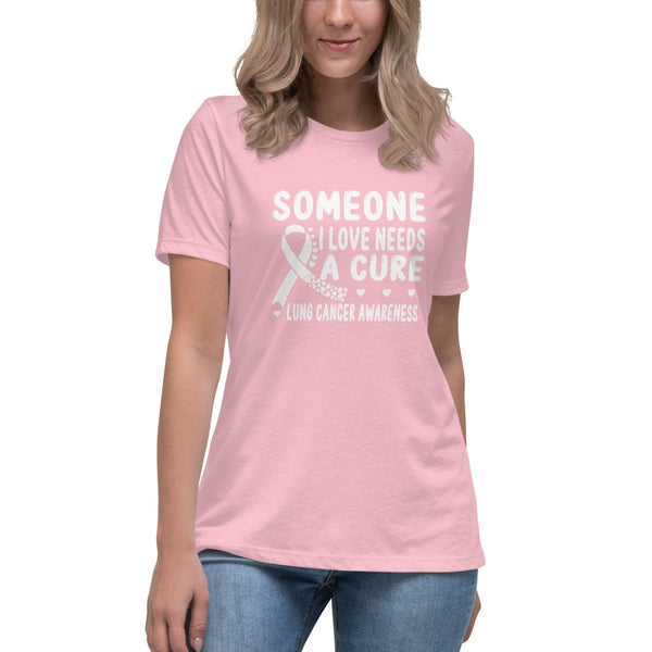 Lung Cancer Women's Cure Tee - JohnVsGBMPinkS