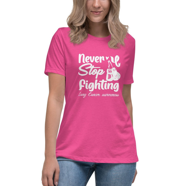 Lung Cancer Women's Never Stop Tee - JohnVsGBMBerryS
