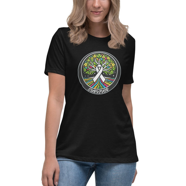 Lung Cancer Women's Tree of Life Tee - JohnVsGBMBlackS
