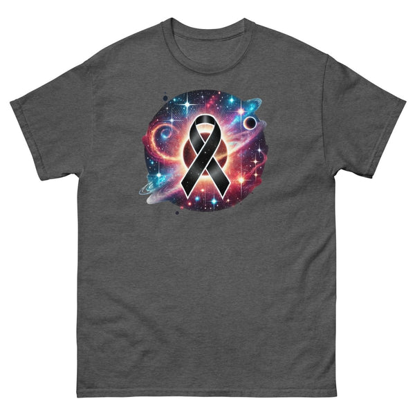 Melanoma Cancer Blackhole Galaxy Tee - JohnVsGBMDark HeatherS
