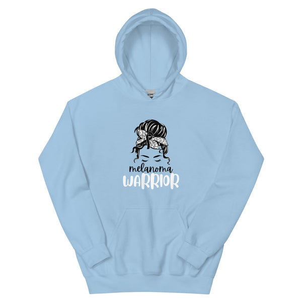 Melanoma Warrior Bow Hair Hoodie - JohnVsGBMLight BlueS