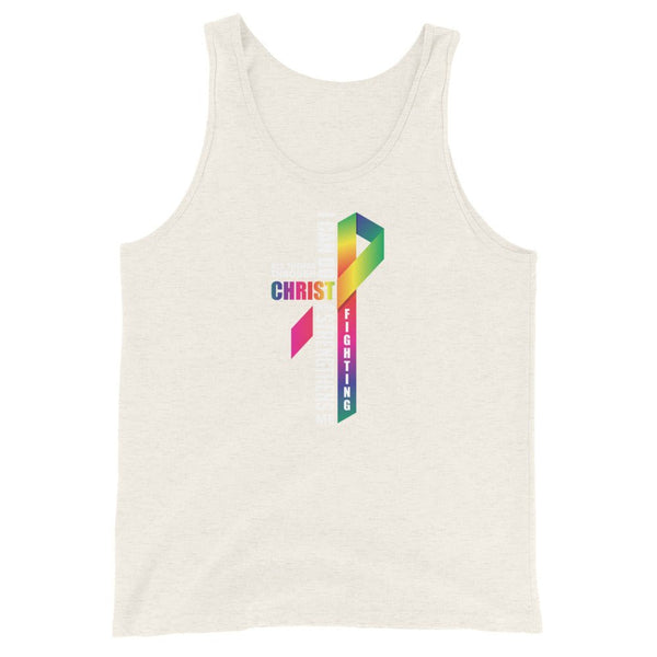 Men's All Things Through Christ Tank Top - JohnVsGBMOatmeal TriblendXS