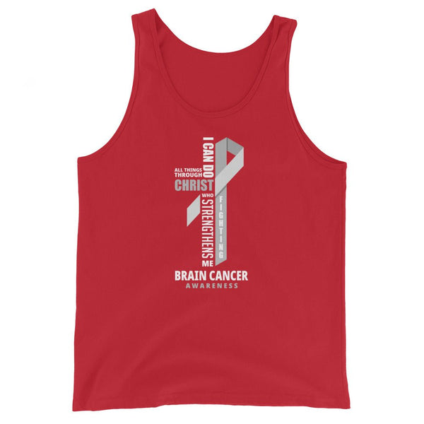 Men's Brain Cancer Christ Tank Top - JohnVsGBMRedXS