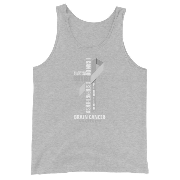 Men's Brain Cancer Christ Tank Top - JohnVsGBMAthletic HeatherXS