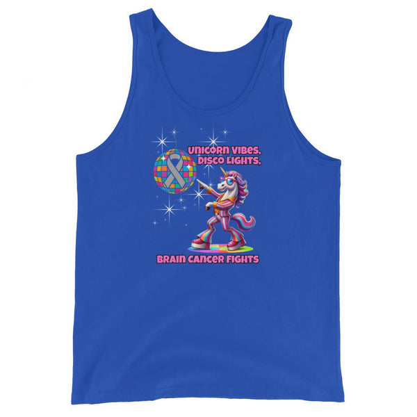 Men's Brain Cancer Unicorn Vibes Tank Top - JohnVsGBMTrue RoyalXS