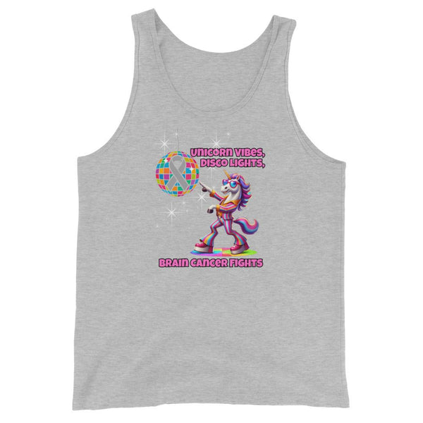 Men's Brain Cancer Unicorn Vibes Tank Top - JohnVsGBMAthletic HeatherXS