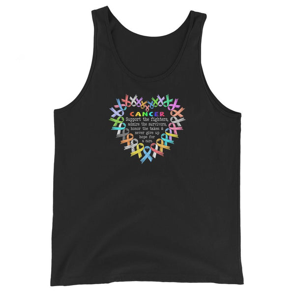 Men's Cancer Support Fighters Tank Top - JohnVsGBMBlackXS