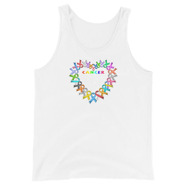 Men's Cancer Support Fighters Tank Top - JohnVsGBMWhiteXS